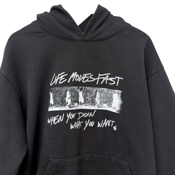 Life Moves Fast Hoodie Brent Faiyaz 2023 Tour Black White Concert Graphic - Picture 1 of 2